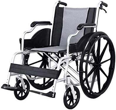 נייד ונוח כיסא גלגלים הנעה עצמי אלומיניום מתקפל אור נייד מכשיר עם אחורי אחסון תיק מתנפח צמיג כפול בלם לקשישים