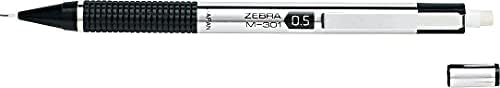 זברה עט מ-301 מכאני עיפרון, נירוסטה חבית, בסדר נקודה, 0.5 ממ, שחור אחיזה, 12-חבילה