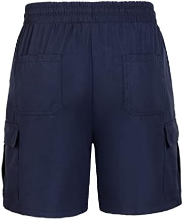 מכנסי מטען אלסטיים אלסטיים של Wataxii מכנסיים קצרים מהותרים מהיר מכנסי טיול קל משקל עם ריבוי כיס