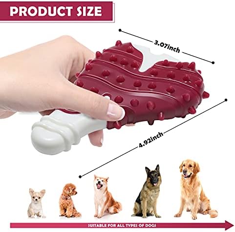 צעצוע שיניים גומי חזק לעיסת הכלבים שלך, ניילון ועצם עצם כלב גומי מפחית שעמום, צעצועים של בקיעת