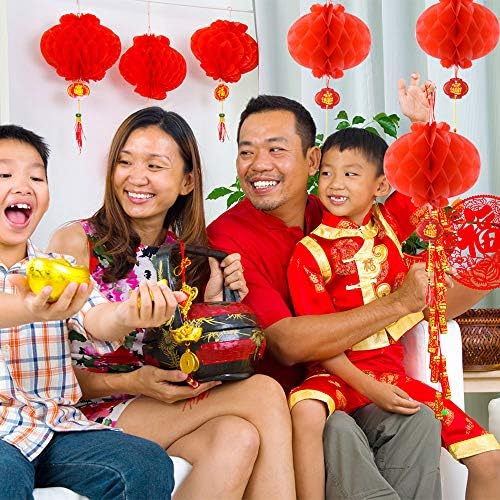 קופאי 20 חתיכות אדום סיני פנסי קישוטי עבור סיני חדש שנה, פסטיבל האביב, פנס פסטיבל חגיגת אספקת או קישוט