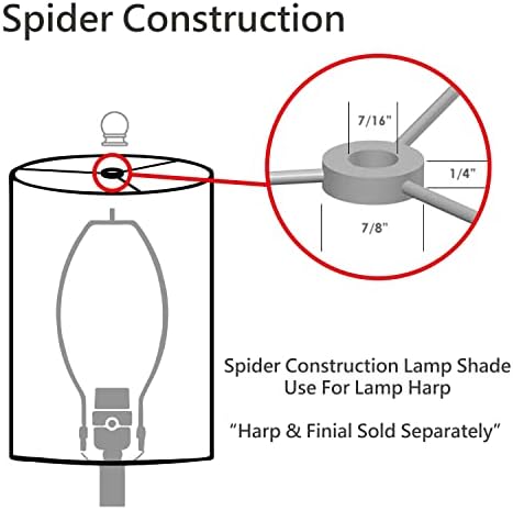 אספן יצירתי 31100 מעבר תוף בצורת עכביש בניית מנורת צל באפור, 12 רחב
