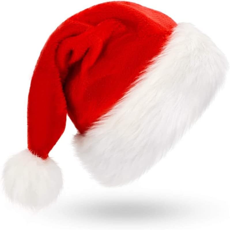 נרקנטון סנטה כובע למבוגרים ילדי חדש שנה קטיפה חג המולד כובע עם רירית מעובה ארוך צעיף סגנון חג המולד כובע