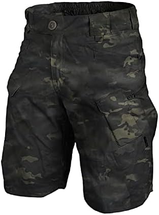 מכנסי מטען של ymosrh לגברים ספורט גברים כותנה פשתן מזדמנים מכנסיים קצרים רופפים פיג'מה כיס מכנסי מכנסי מכנסיים