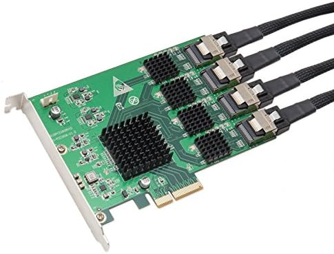 IO CREST 16 PORT SATA III PCIE 2.0 X2 CORTERLER CARD GREEN, SI-PEX40097
