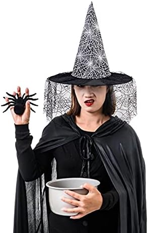 בציר שאינו ארוג למבוגרים מחודדת כובעי מכשפה כובע דקורטיבי אבזרי ליל כל הקדושים כובע כובע כובע בייסבול כובעי כובעים
