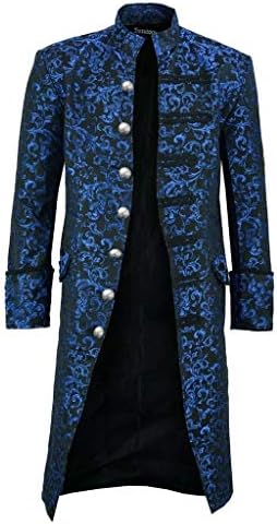 מעיל גותי אופנה וינטג 'Steampunk גברים כפתור ז'קט מעיל זנב מעילי גברים ומעילים ז'קט פליס פועל גברים