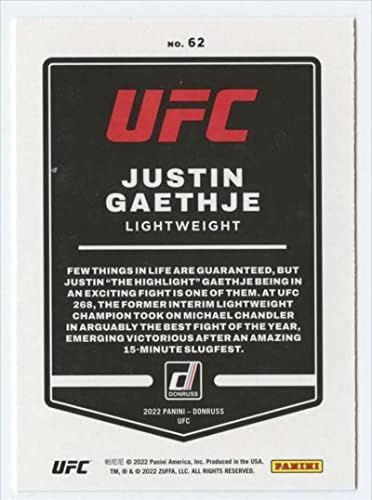 2022 Donruss UFC 62 ג'סטין גאג'ה קל משקל קל משקל MMA מסחר במצב גולמי