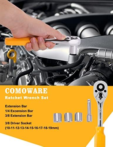 ערכת כלים לתיקון ביתי של Comoware 168 חלקים - ערכת כלים בסיסית של יד ביתית, ערכת כלי משאיות ערכת מפתח