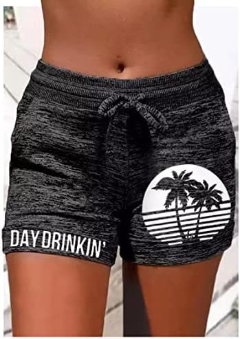 מכנסיים קצרים מזיעה של קיץ המותניים לנשים לנשים מזדמנים חדר כושר מפעיל מכנסיים קצרים חופשה חוף חוף נוח