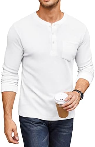 חולצות הנלי לגברים קואופנדי חולצות שרוול ארוכות
