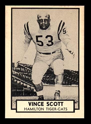 1962 Topps 75 Vince Scott Hamilton Tiger-Cats Ex/MT Tiger-Cats Notre Dame