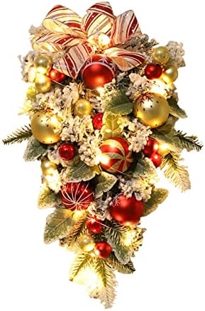 זמן קרוב 2022 זר חג מולד חדש קישוטי עץ הפוך עץ חג המולד קישוט תליון דלת קדמית קישוט לחג המולד