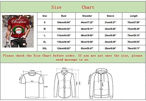 חולצות טריקו לגברים של ZDDO חג המולד סנטה קלאוס חייל הדפסה צמרות שרוול קצר מצחיק חג המולד מצחיק מסיבה גרפית