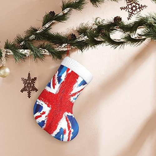 דגל בריטי דגל בריטי גרב חג המולד קישוטי חג חג המולד קישוטי חג תליה גרב 18 אינץ 'גרביים