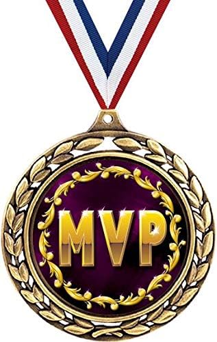 מדליות MVP - 2 1/2 זרי לורל מדליית שחקן יקרת ערך - פרסי הכרה נהדרים של MVP לילדים