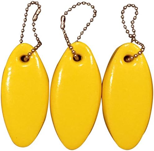 3 מארז צהוב צף מחזיק מפתחות מפתח צף ויניל מכוסה קצף-תוצרת ארצות הברית-