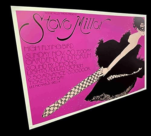 פוסטר להקת סטיב מילר Ballerina Vancouver 1969 A/E חדש חתום ביד Bob Masse COA