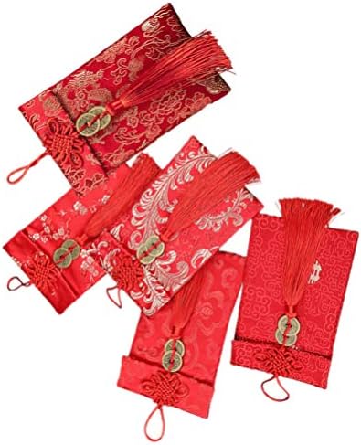 חתונה מעטפות 5 יחידות סיני אדום מעטפות מזל כסף מתנת מעטפות מנות הסיני חדש שנה הונג באו 2020 גלגל המזלות עכברוש