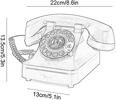 QDID טלפון עתיק/חיוג סיבובי טלפון/רטרו סגנון טלפון/וינטג 'טלפון/משרד ביתי שולחן עבודה שולחן עבודה Landlinel25