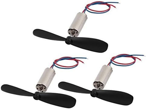AEXIT 3PCS ציוד חשמלי DC 3V 15000RPM 716 MOTER W HELICOPTER CWERPELLER עבור RC QUADCOPTER