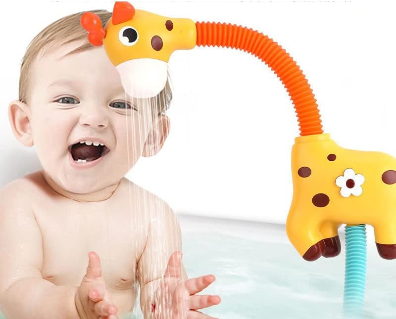 מעט באדו ג'ירפה ריסוס חשמלי שפריץ מים ממטרת אמבטיה אמבטיה אמבטיה אמבטיה צעצועים לחדר אמבטיה לתינוקות