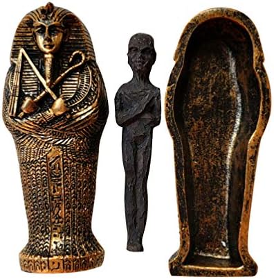 דגי טנק קישוטי עתיקות מצרי חפץ אסיפה אלוהים של שאול אנוביס סרקופג ארון אמא הכנס צלמית חול שולחן דגי טנק דקור דגי