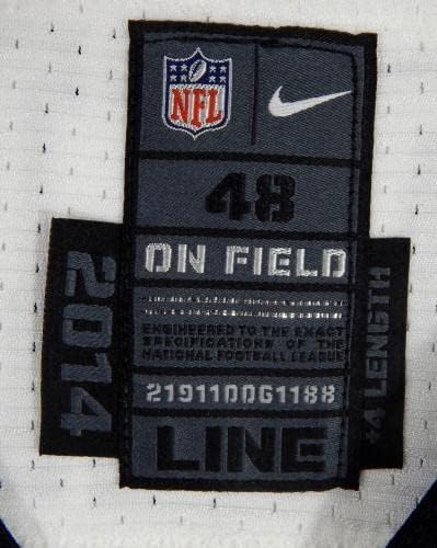 2014 Philadelpia Eagles Michael Bamiro 74 משחק השתמשו בג'רזי לבן 48 DP28596 - משחק NFL לא חתום משומש