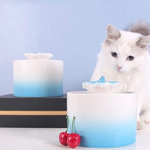 מזרקת מים לחתול מחיות מחמד, מזרקת שתיית קרמיקה אוטומטית עבור חיות מחמד חתולים כלבים גור, שותה