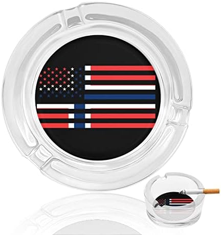 מאפרה של נורבגיה אמריקאית דגל זכוכית לסיגריה סיגריה קלאסית מאפרי קריסטל צלול