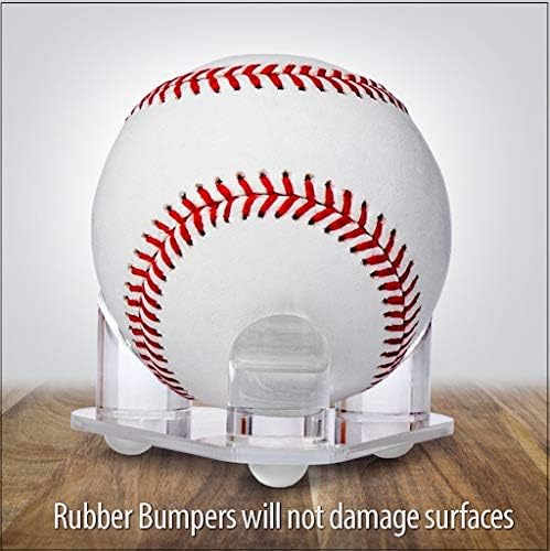 Cypress Sunrise Baseball Display עבור כדור - סט של 3 מחזיקי בייסבול אקריליים כדי להשוויץ באספנות,