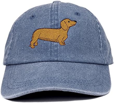 טרנדי הלבשה חנות תחש רקום כלב נושא נמוך פרופיל אבא כובע כותנה כובע