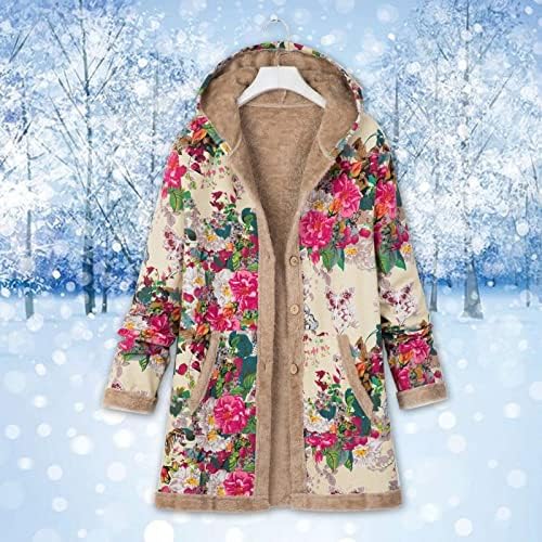 מעילים חמים בחורף לנשים לבגדי חיצון חיצוניים כפתור שרוול ארוך סגנון אתני סגנון אתני. מעיל נעים