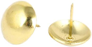 X-DREE 25 ממ DIA עגול ראש שיפוץ ציפורניים אצבע אצבע אגודל טון זהב 20 יחידות (25 ממ דיא קבזה רדונדה טפיצ'ריה