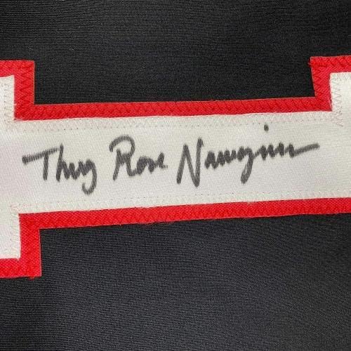 מסגרת חתימה/חתומה בריון רוז נמג'ונאס 33x42 חולצת ג'רזי PSA/DNA COA - גופיות UFC עם חתימה וגזעים