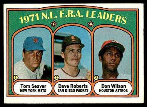 1972 Topps 91 מנהיגי תקופת NL טום סיבר/דייב רוברטס/דון ווילסון מטס/פאדרס/אסטרוס VG Mets/Padres/Astros