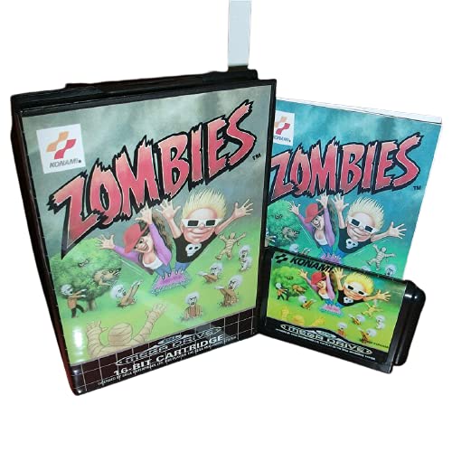 Aditi Zombies Eu Cover עם קופסא ומדריך לסגה מגדרייב ג'נסיס קונסולת משחקי וידאו 16 סיביות כרטיס MD