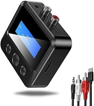 משדר Bluetooth, מקלט משדר Bluetooth 2-in-1 עם מסך LCD, Bluetooth 5.0 מתאם שמע, משחק תקע TF, תמיכה ב