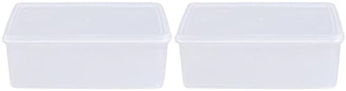 סיר של 2 מזון אחסון מיכל, מזון אחסון מיכל עם מכסה פלסטיק אחסון מכולות עם מכסי מזון אחסון קופסות עם מכסים