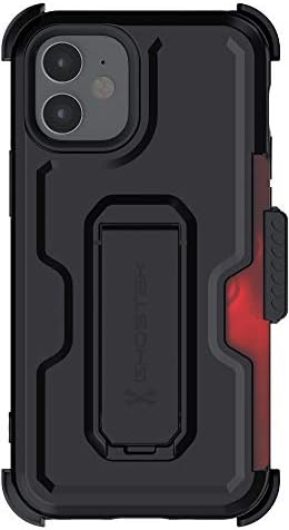 קליפ חגורת שריון ברזל Ghostek iPhone 12 MINI מארז עם נרתיק, מחזיק כרטיסים ומגן על כיסוי גוף מלא