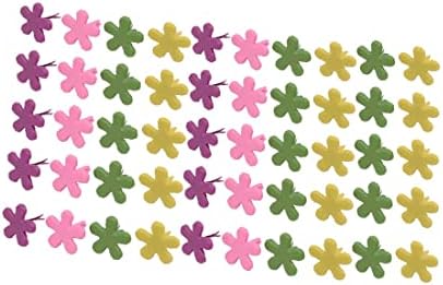 X-deree מעורב 4 צבעים 14 ממ נייר צורת פרח ברזל מחייב בראד 50 pcs (מעורב 4 צבעים 14 ממ בנייר