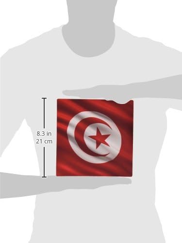 3דרוז 8 איקס 8 איקס 0.25 אינץ ' דגל משטח עכבר של תוניסיה