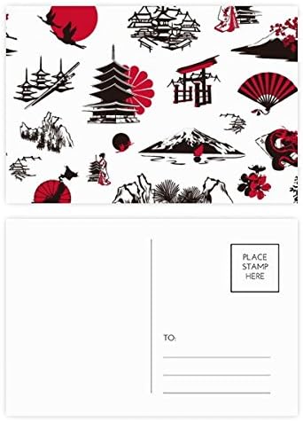 יפן סאקורה אורן הר גלויה סט יום הולדת דיוור תודה ברכה כרטיס