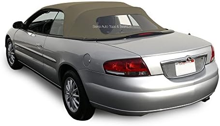Sierra Auto Tops מחליפה עליונה להמרה לקרייזלר סברינג 1996-2006, ויניל מפרש, שחור, חלון פלסטיק
