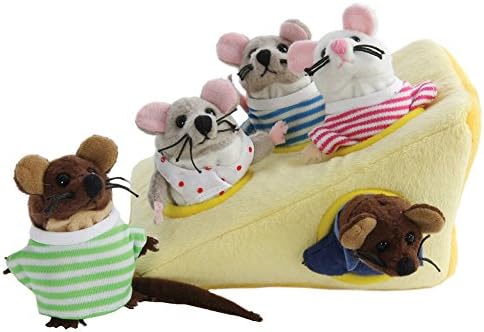 חברת הבובות מחבאת בובות מחבירות משפחת עכבר בערת בובות אצבעות גבינה