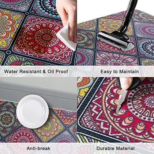 שטיחי מטבח Qiyi 2 חתיכות אנטי עייפות מחצלות רצפה מוגדרות PVC עור אטום מים שטיחים משרד עמידה קצף