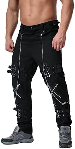 אופנה של אקרמי גברים היפופ רוק פאנק מכנסיים גותיים טכנולוגים