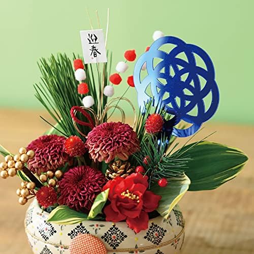 ראשים WA-PFP4 קוטף פרחים, 4.0 x 8.5 אינץ ', כחול, 10 חתיכות, סגנון יפני, פרחים, אקריליק