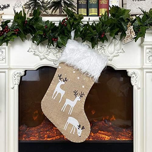 קישוט חג המולד של XIOS 2022 מתנות גרב קישוט עץ עיצוב חג המולד סנטה גרב שלג איש דקור בית גרלנד לאח סוללת מנטל