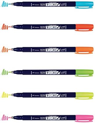 Tombow WS-BH96 Fudenosuke מברשת עט ניאון כחול קצה קשה